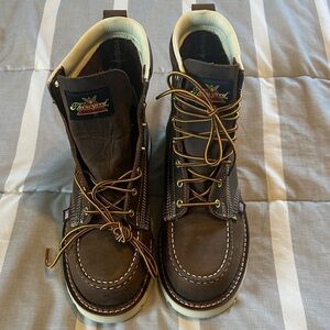 Thorogood Boots: Men's 804-4375 Brown 6-Inch USA-Made Moc EH Steel Toe Work Boot